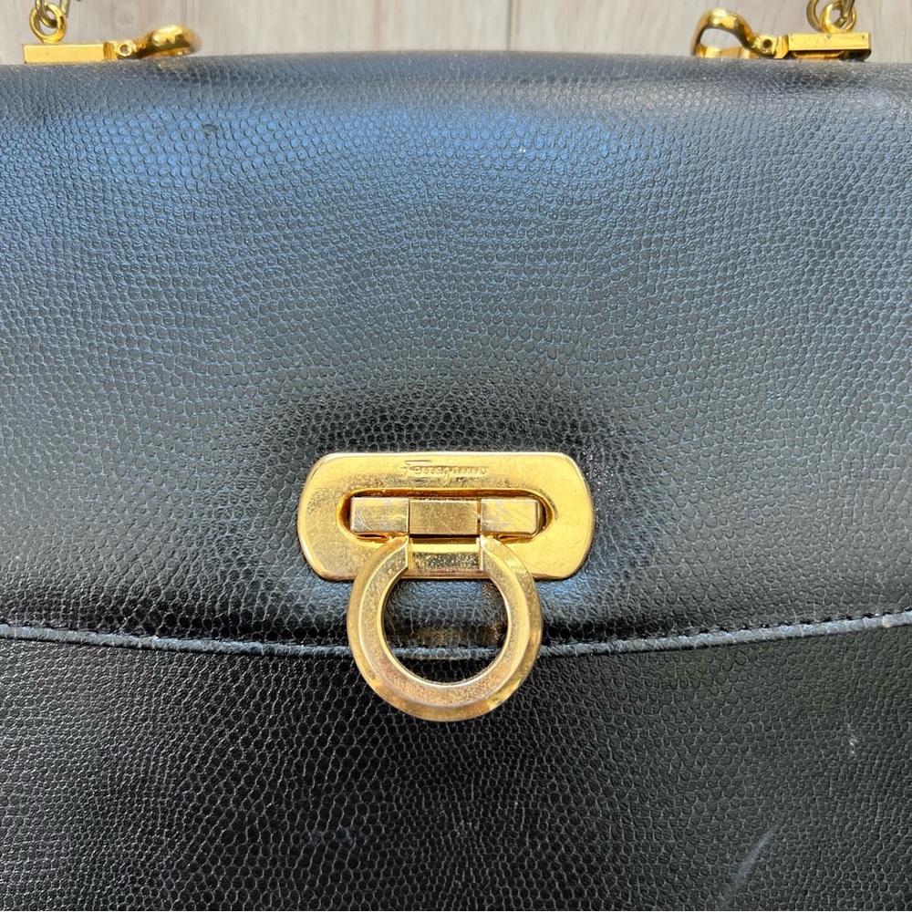 Vintage Salvatore Ferragamo Leather Purse | Vintage 1980s Designer Leather Purse - Picture 6 of 8